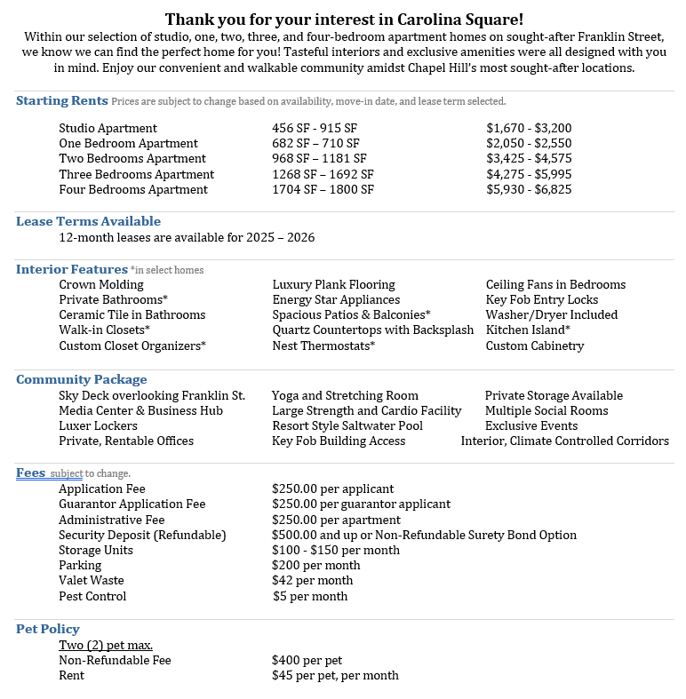 Info sheet Waitlist